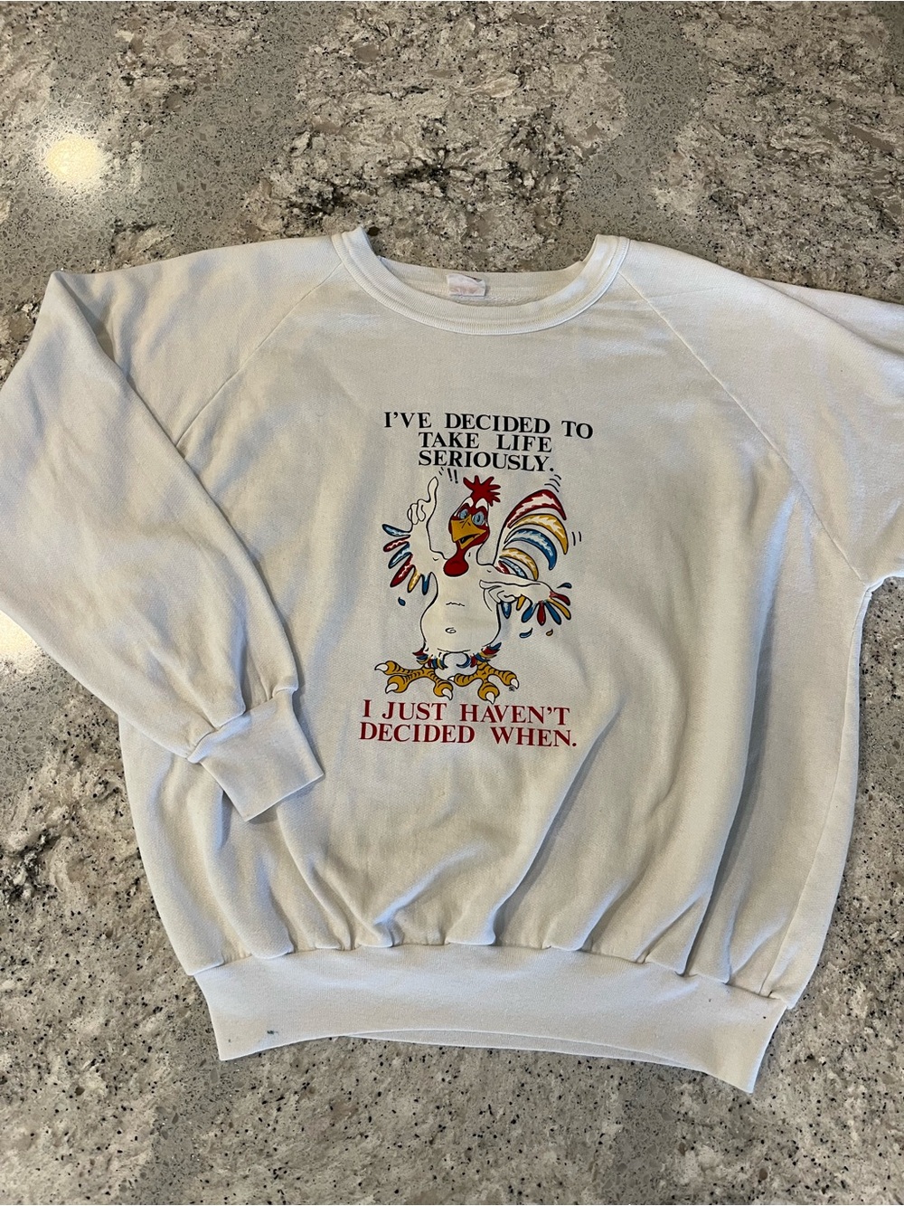 Vintage 90s Funny Rooster Crewneck